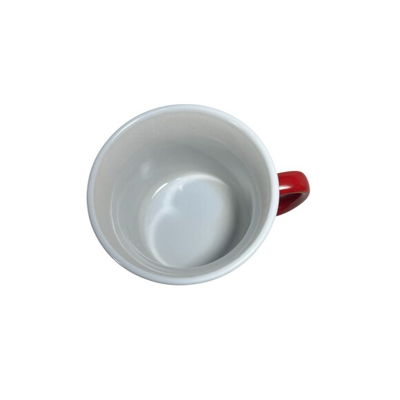 Royal Norfolk Large Coffee Mug Oversized Cup Ceramic Red Ribbed - Picture 6 of 11